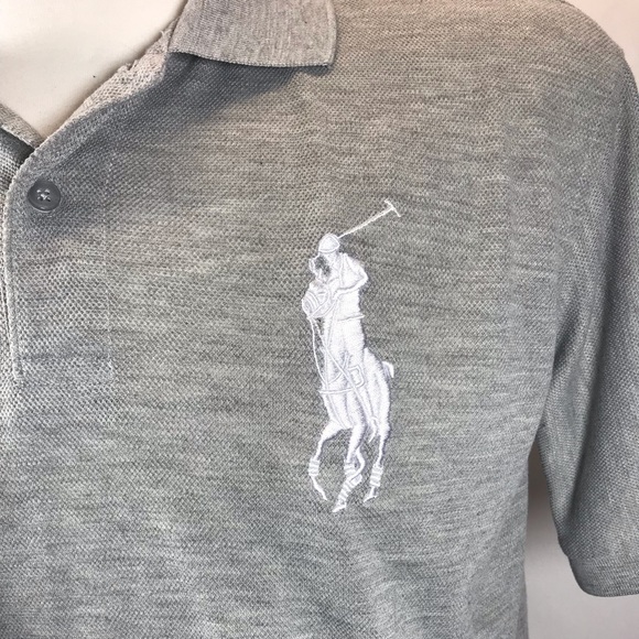 Men’s Ralph Lauren grey polo tshirt large logo - Picture 2 of 7